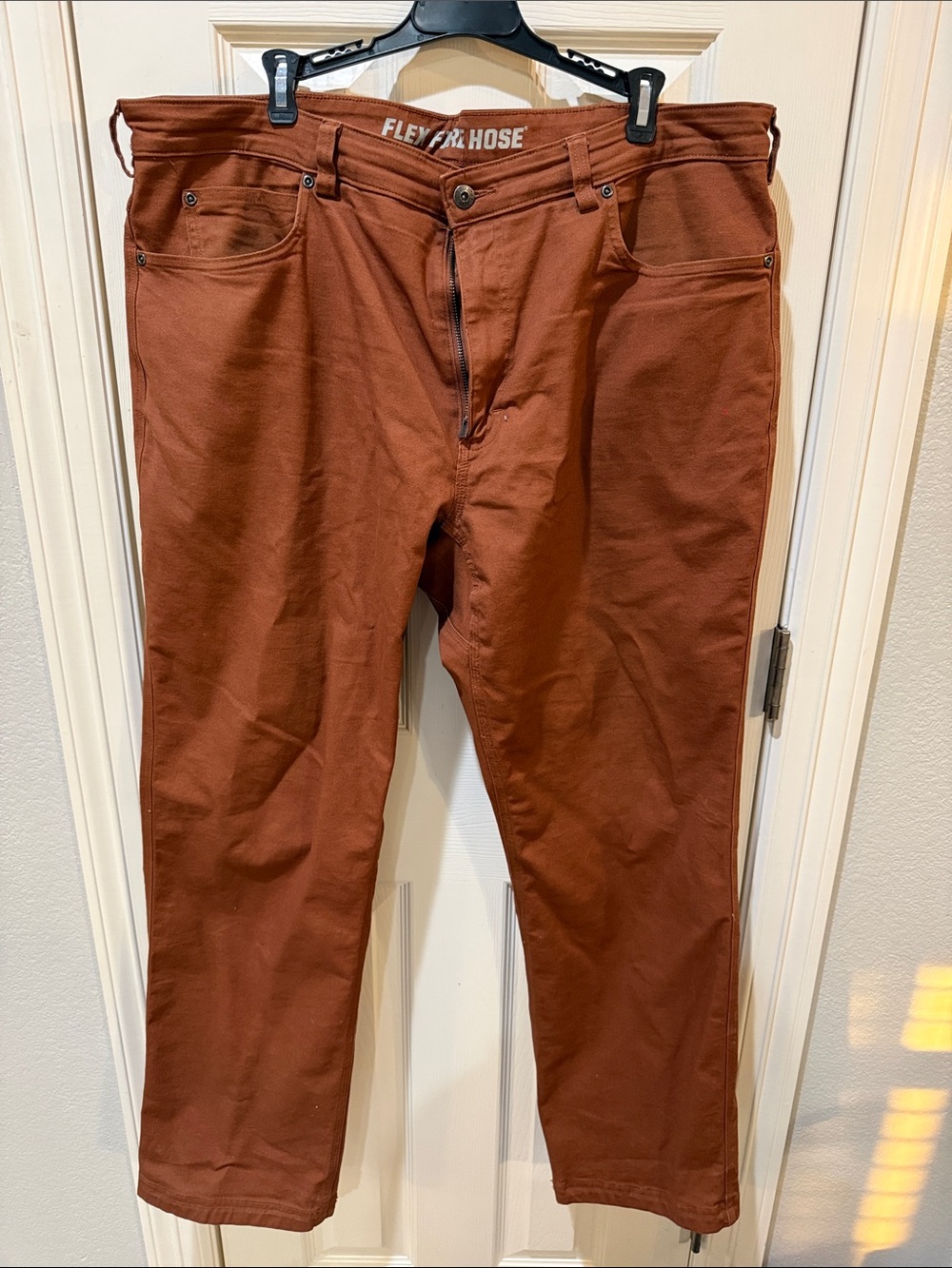 Duluth Trading Co Rust Brown Relaxed Fit Jeans